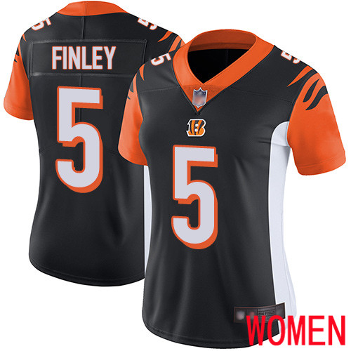 Cincinnati Bengals Limited Black Women Ryan Finley Home Jersey NFL Footballl 5 Vapor Untouchable